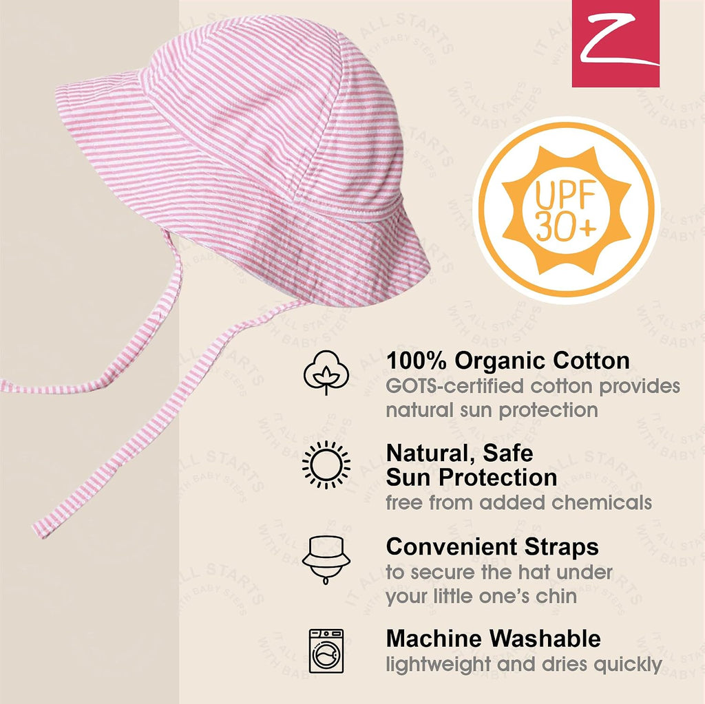 Bucket Sun Hat for Toddlers and Babies, Cotton Hat, Candy Stripe
