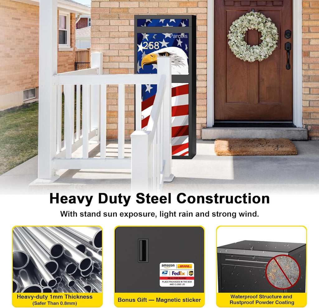 Patriot Heavy-Duty Parcel Fortress - Max Security Anti-Theft Delivery Box with Lock