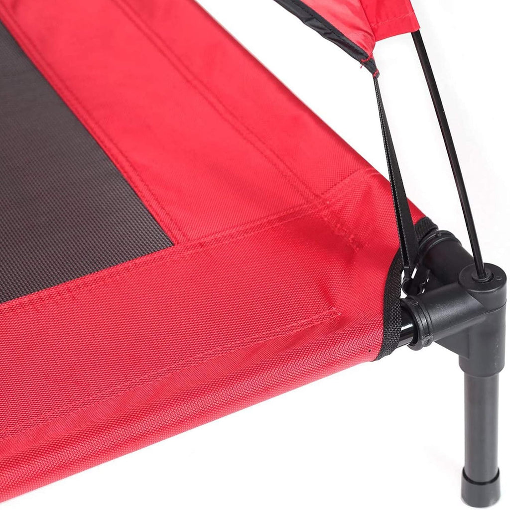 Elevated Dog Bed with Removable Canopy w/Convenient Carrying Bag Indoor Shade 1680D Portable Raised Oxford Fabric