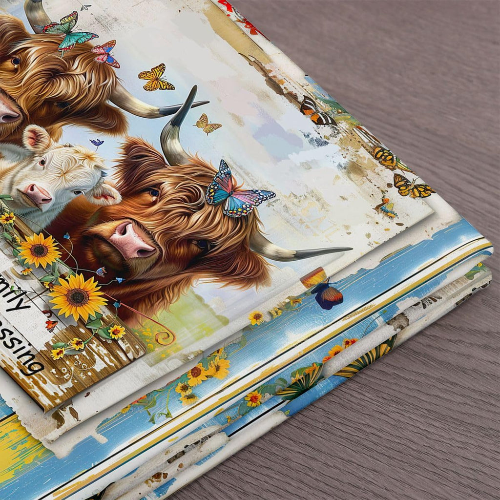 Highland Cow Fabric by The Yard Soft 10 Yards