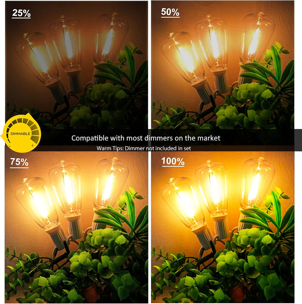 White Outdoor String Lights 200FT Lighting Waterproof Wedding