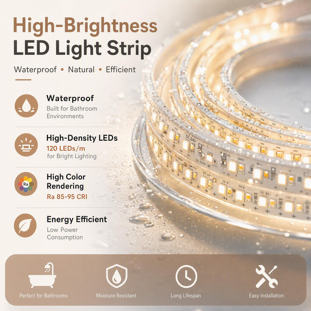 LED Bathroom Mirror 32 x 48 Inch - 3 Color Adjustable Modes
