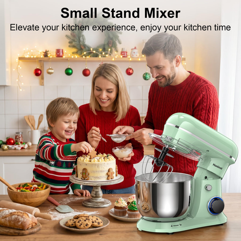 4QT Electric Stand Mixer, 10-Speed Tilt-Head Compact Kitchen Mixer