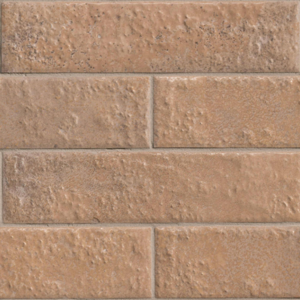 2.5x10 Terracotta Handmade Look Glossy Tile-50 Pieces