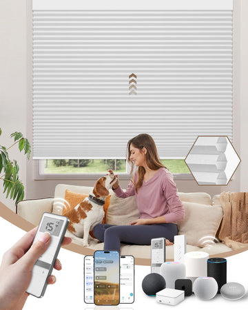 Motorized Cellular Shades, Custom Smart Motorized Blinds with Remote