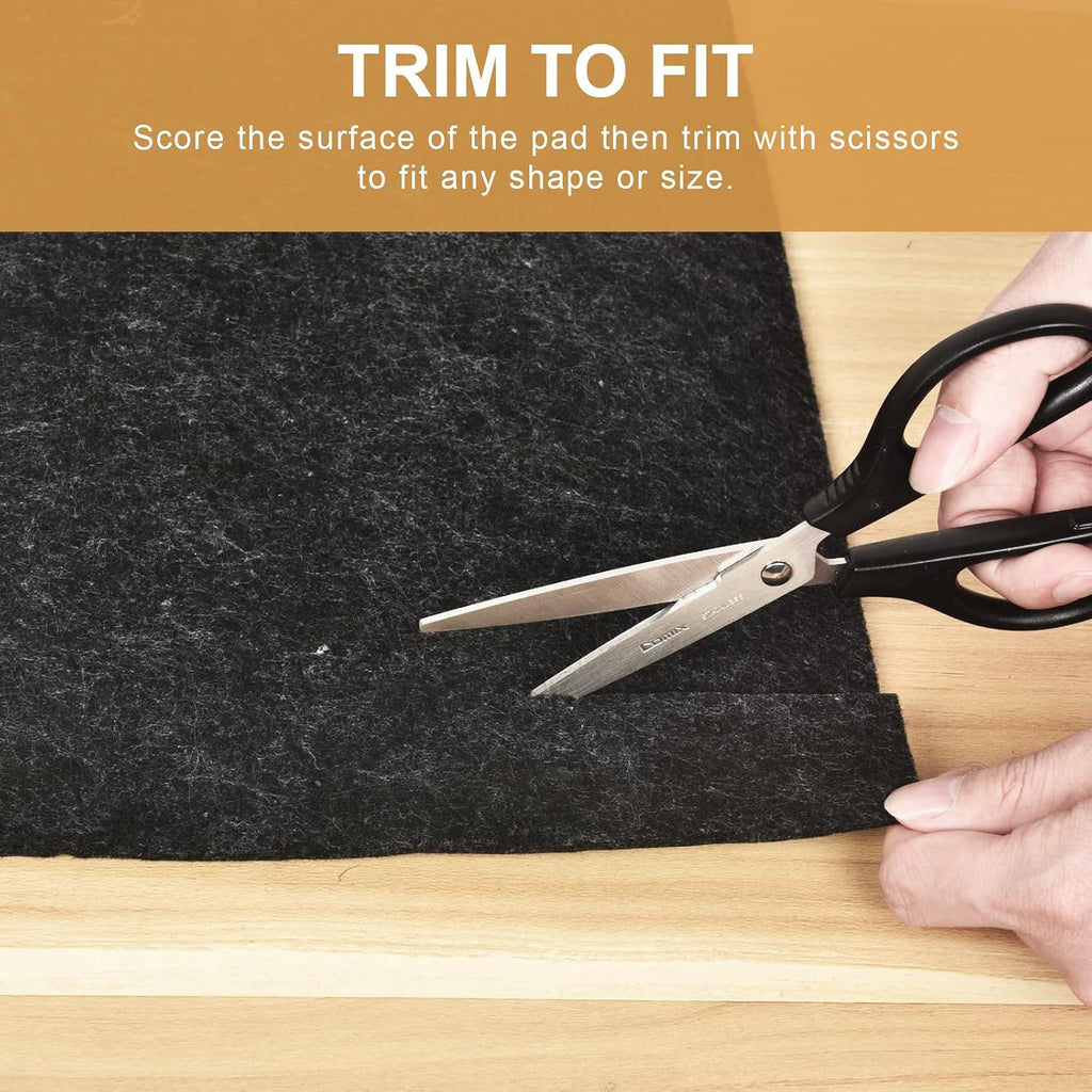 1/4" Thick Felt and Natural Rubber Backing Rug Pad - Non Slip Carpet Gripper for 8 x 10 Ft Area Rugs - Protective