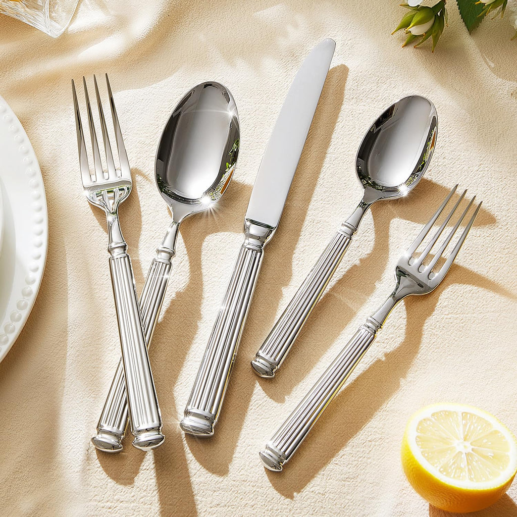 20-Piece Silverware Set, 18/10 Stainless Steel Flatware Set