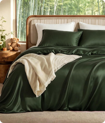100% Organically Grown Bamboo Viscose Duvet Cover Set | Cooling Bedding Set for Hot Sleepers | PureWoven Luxury