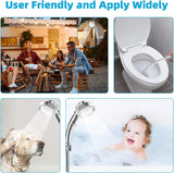 High Pressure Shower Head, 3-Settings Handheld Showerhead with ON/Off Full Shutoff Push Button and Switch to Control