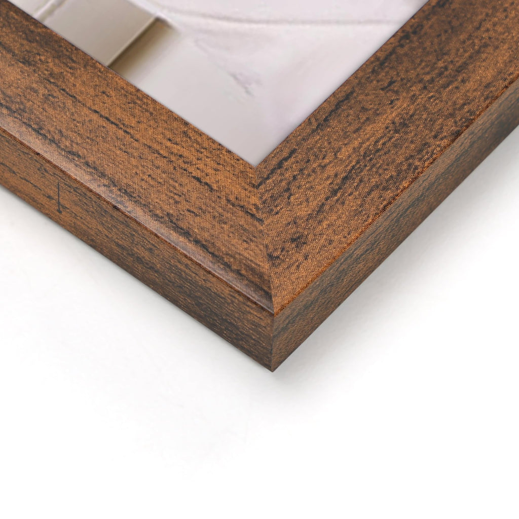 16x20 Picture Frame Rustic Brown, 16 by 20 Thin Poster Photo Frame for Wall Display, Single