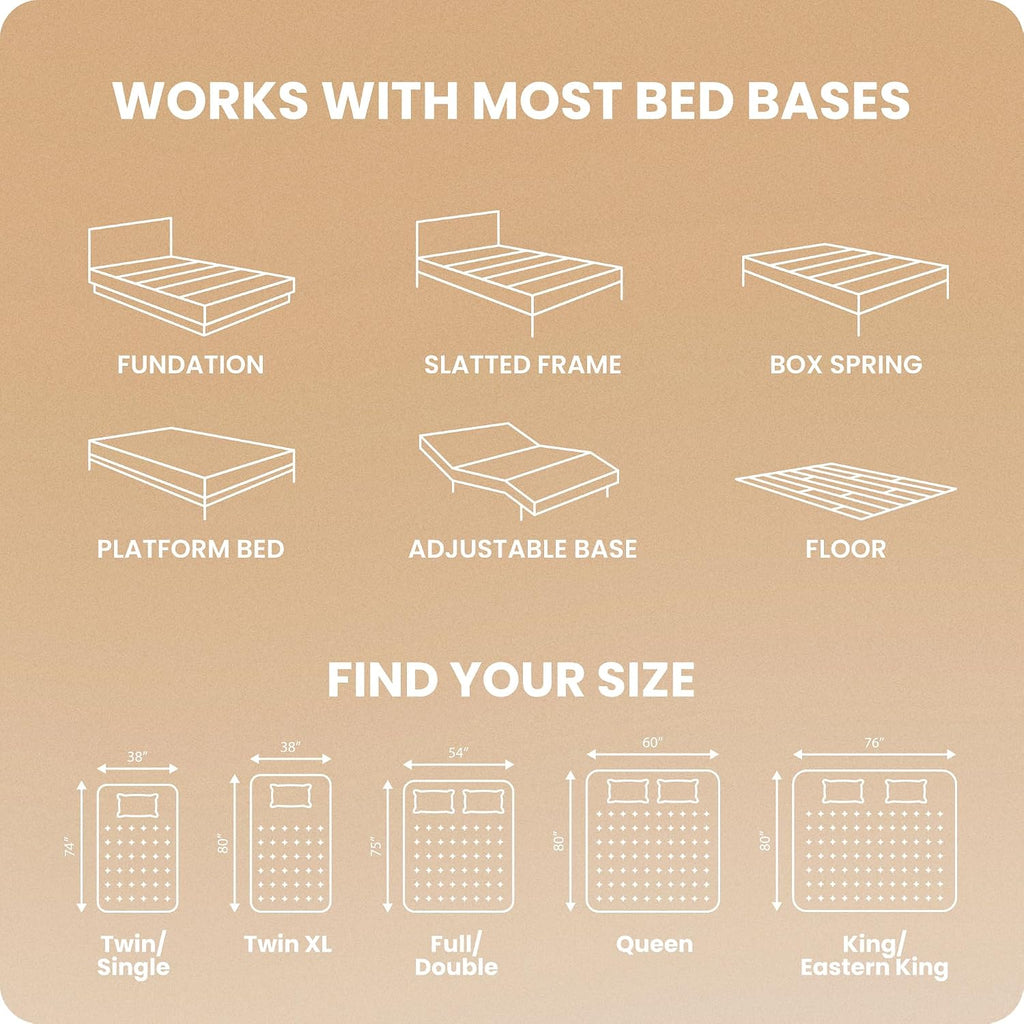 Full 10-Inch Firm Hybrid Mattress, Zoned Pocket Coils | Contouring gel foam top: firm support, spinal alignment