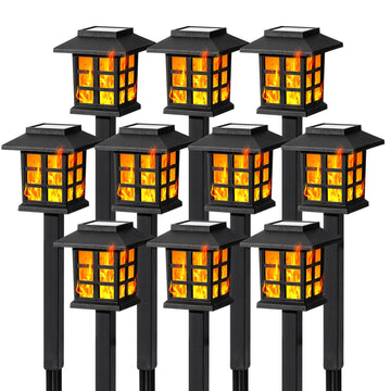 Solar Lights Outdoor Waterproof 10 Pack, LED Garden Decor