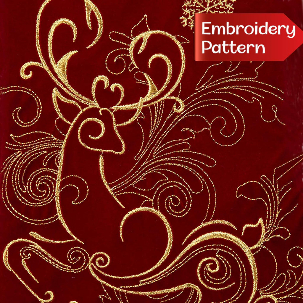 Velvet Christmas Stockings 6 Pack Large 20 Inches with Hanging Loop Embroidery Classic Luxury Family Ornament