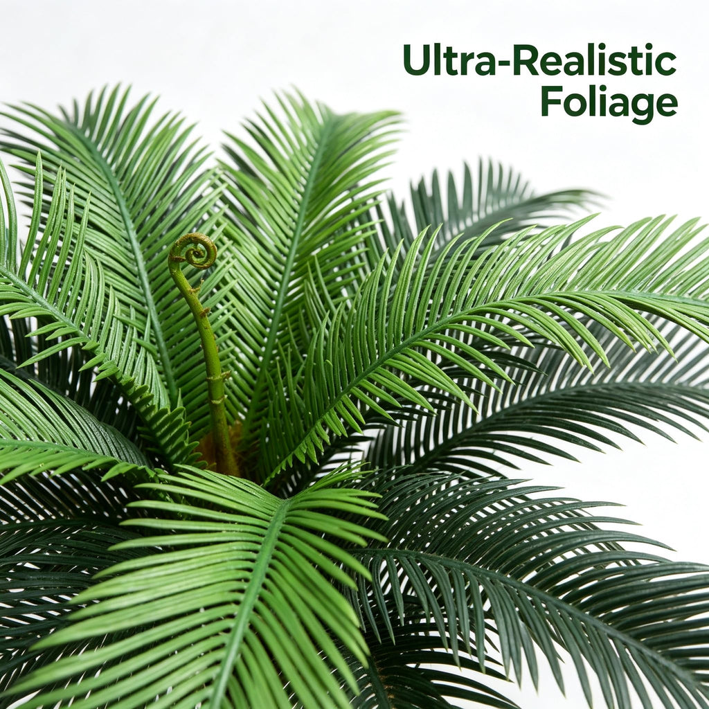 4FT Potted Artificial Sago Palm Tree, Fully Assembled