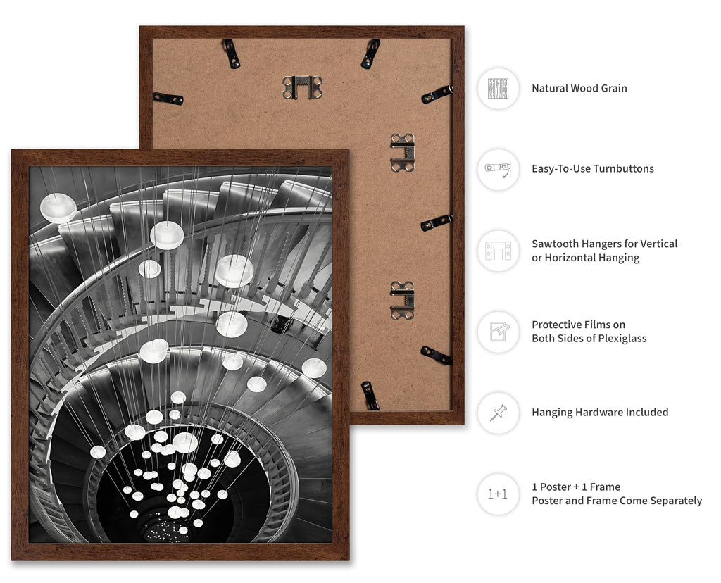 Master Spiral Staircase Poster - Architecture Print - Stairs Design - Hanging Lights - Black and White Photography