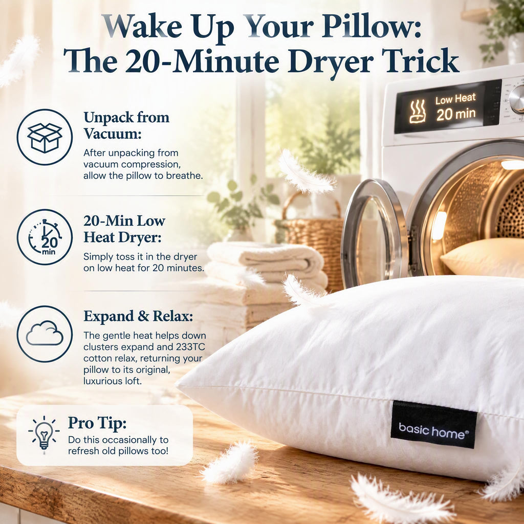 Hotel-Style 28x28 Goose Feather Down Euro Pillow Insert for Sofa & Bed - 100% Odorless & Plump Cushion Filler
