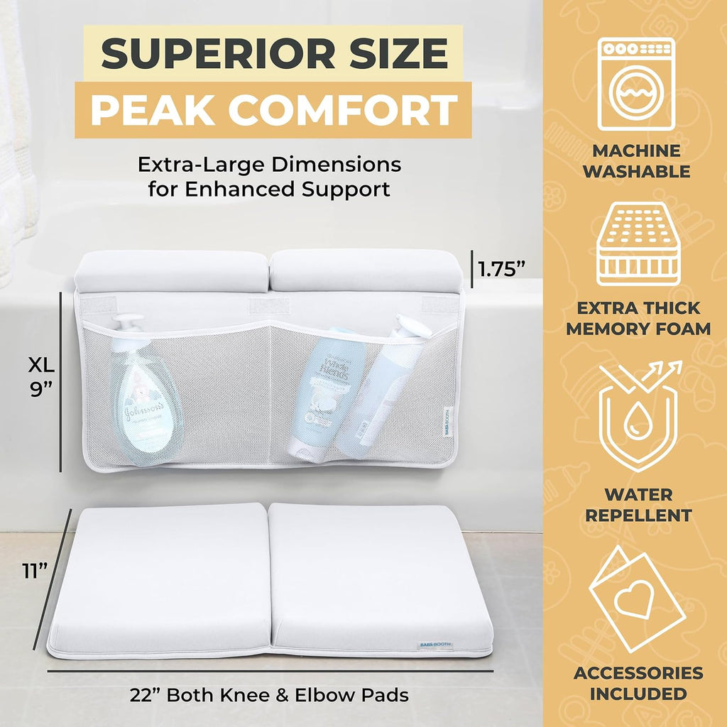 Bath Kneeler and Elbow Rest Pad, Extra Thick Baby Bath Kneeling Pad and Elbow Pad for Bathtub. Bath Tub Elbow Pad