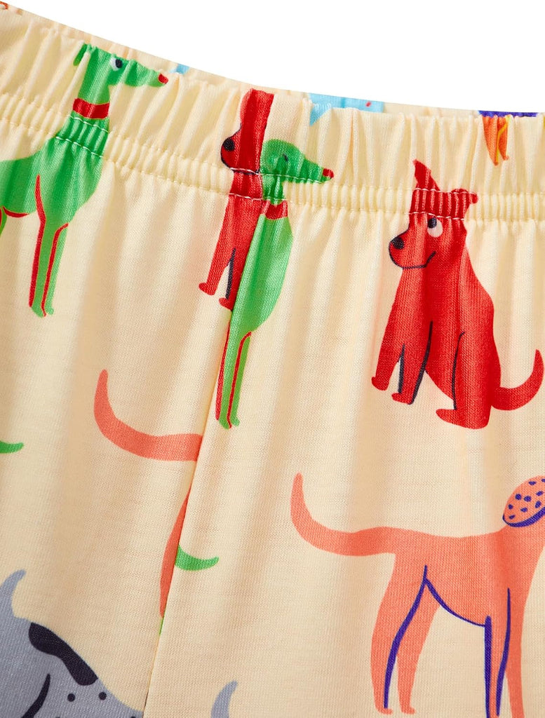Boys Pajamas 100% Cotton Toddler Clothes Summer Pjs for Boy Planet Dinosaur Sleepwear Kids Short Sets