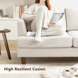 3 Seater Sofa Couch with Deep Seats, 89" Mid Century Modern Upholstered Sofa with Armrests