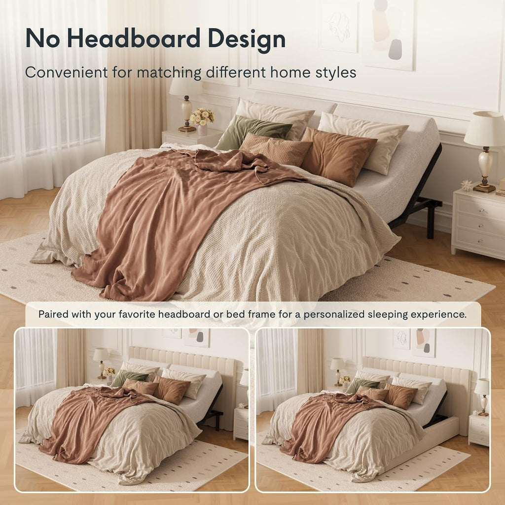 Adjustable Bed Base, Massage, Zero Gravity & Memory Position