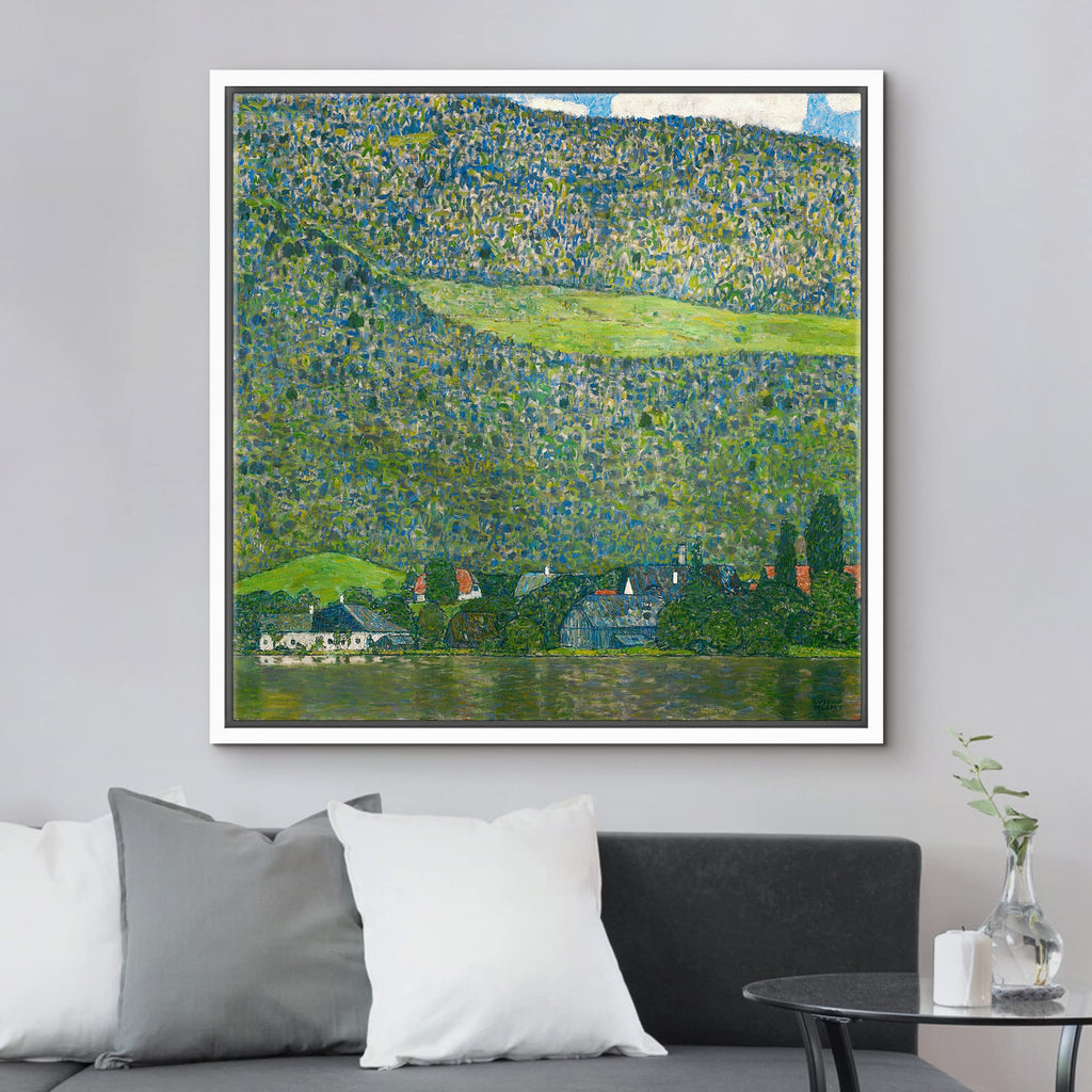 Canvas Print Wall Art Lake Attersee, Austria by Gustav Klimt Historic Classic Illustrations Fine Art Decorative
