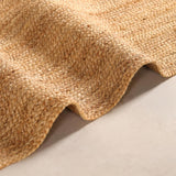 Handwoven 6FT Round Natural Jute Area Rug Rustic Reversible Solid Farmhouse Rug for Bedroom Living R