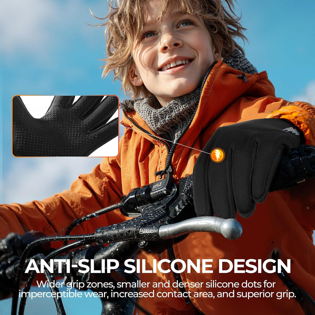 Kids Warm Winter Gloves Touchscreen Cycling Running Cold Weather