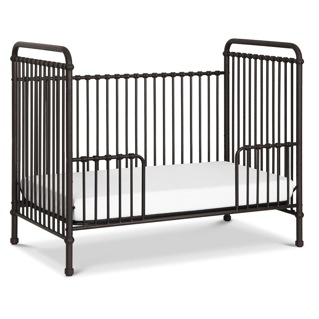 Abigail 3-in-1 Convertible Metal Crib in Vintage Iron, Greenguard Gold Certified | GREENGUARD Gold Certified