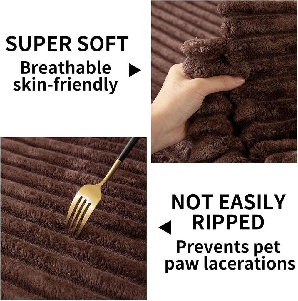 Waterproof Couch Cover for Dogs Washable, Faux Fur Pet Couch Covers for Sofa, Soft Dog Bed Cover Non-Slip Couch Covers