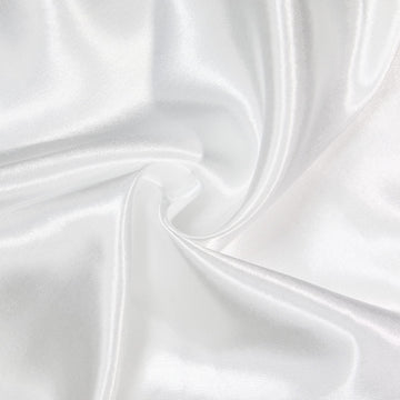 10 Yard White Satin Fabric 63" Wide