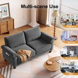 Vesgantti 70" Living Room Couch Sofa, Mid Century Modern Loveseat, Velvet Deep Couches for Small Spaces, Bedroom