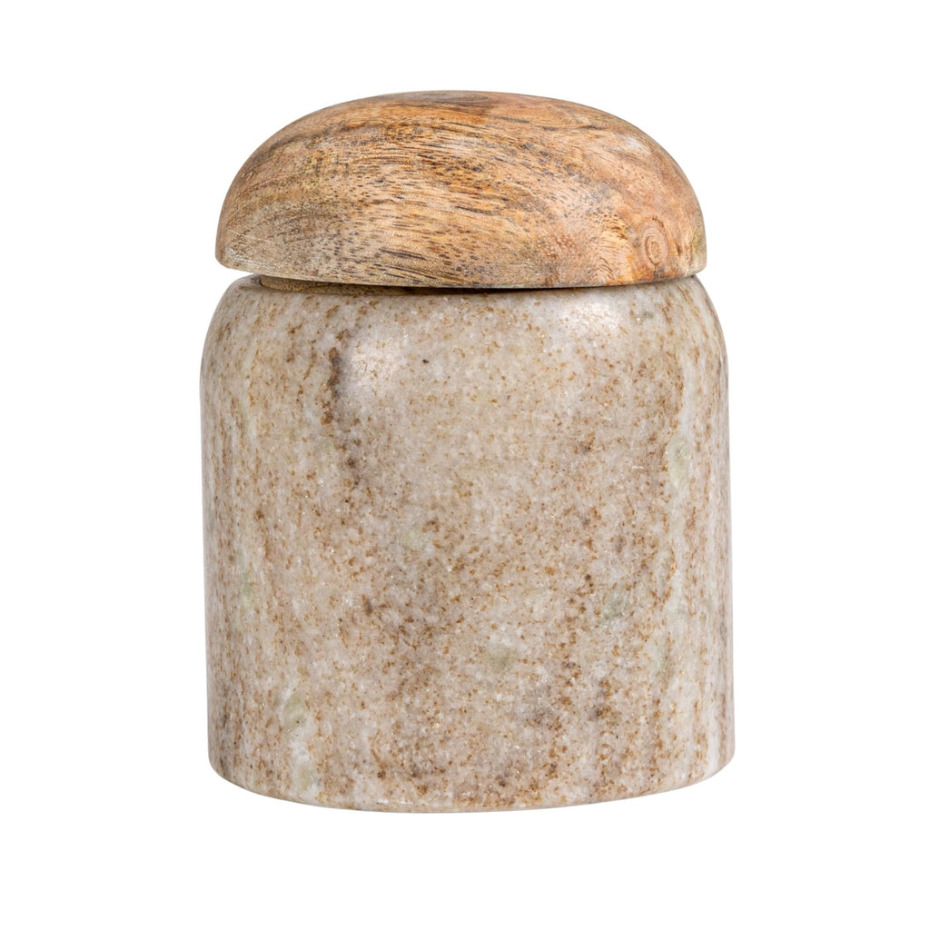 Co-Op Modern Marble Wood Lid, Natural Canister
