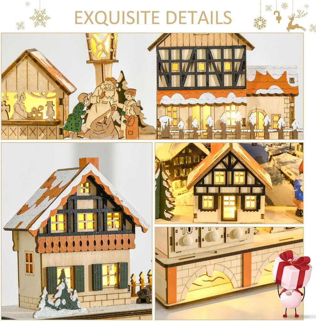 Christmas Advent Calendar Light Up for Kids and Adults Natural