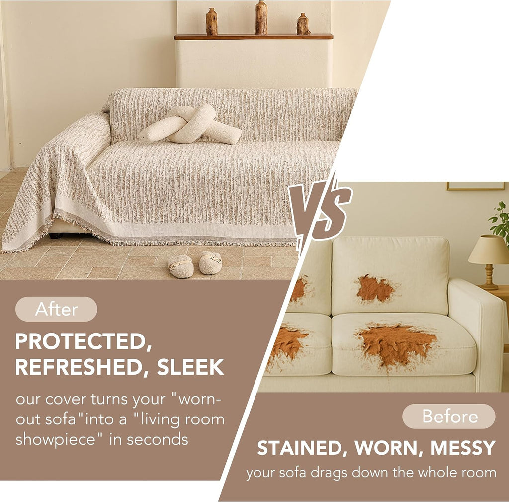 Couch Covers for Dogs 3 Cushion Reversible, Sofa Cover Washable, Loveseat Slipcovers for Pet, Furniture Protector