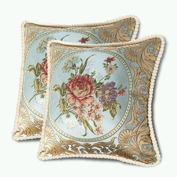 Vintage Pillow Covers Set of 2 Jacquard Embroidered Pillow Cover