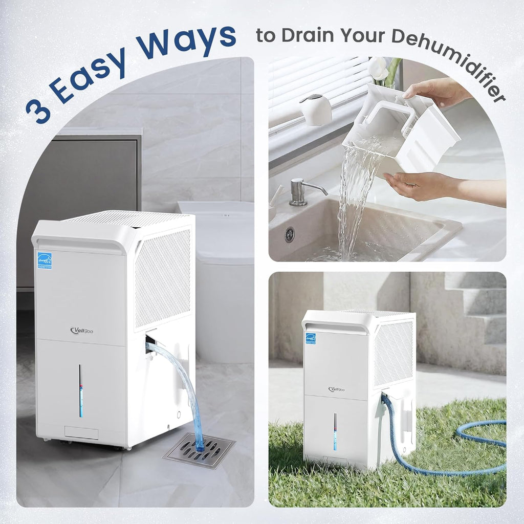 6,000 Sq.Ft Most Efficient Energy Star 2025 Dehumidifier