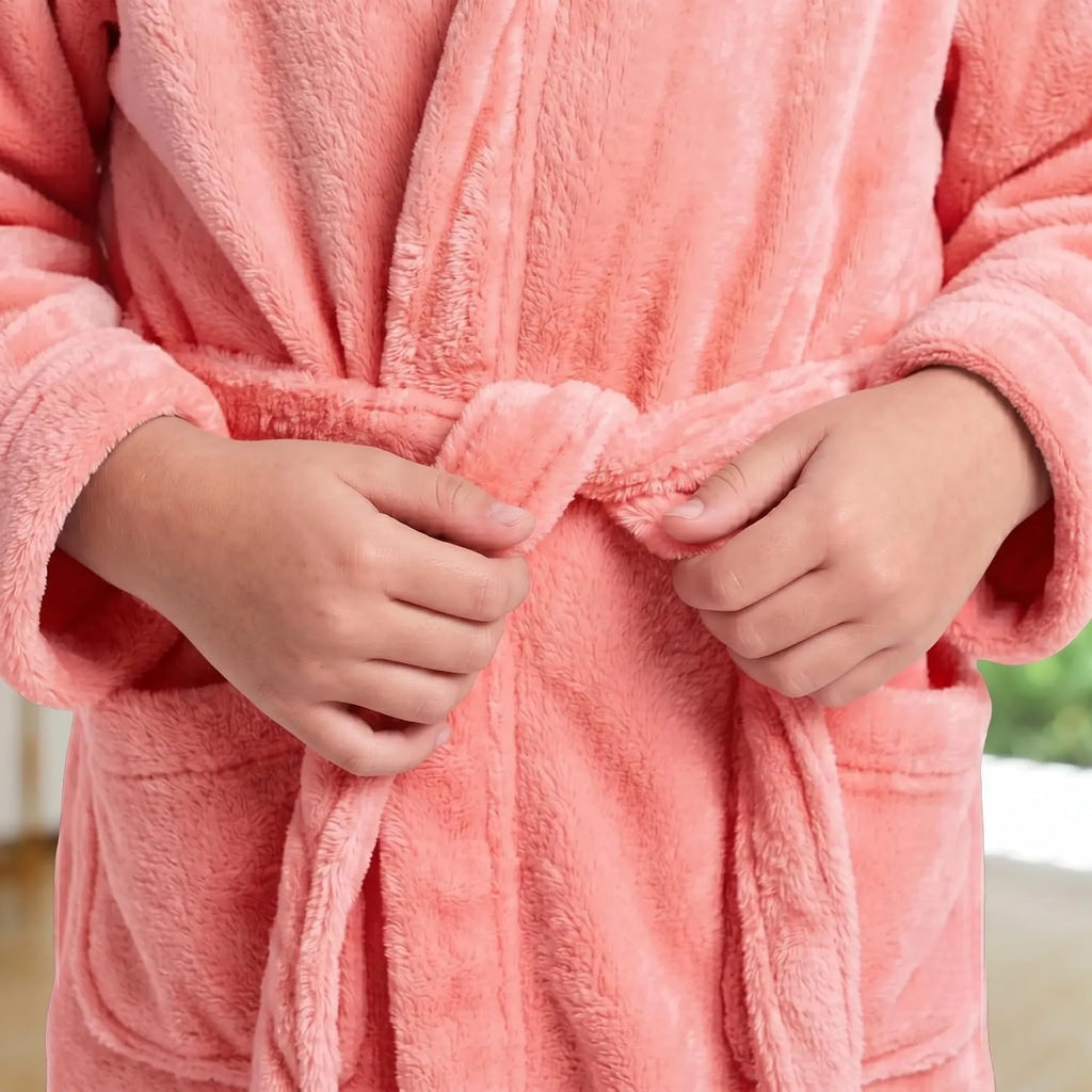 Hooded Plush Fleece Robe for Girls