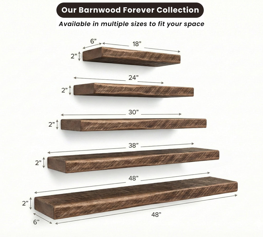 Reclaimed Wood Floating Shelves Real Solid Wood Chunky Shelf Rustic Farmhouse Wall Shelf