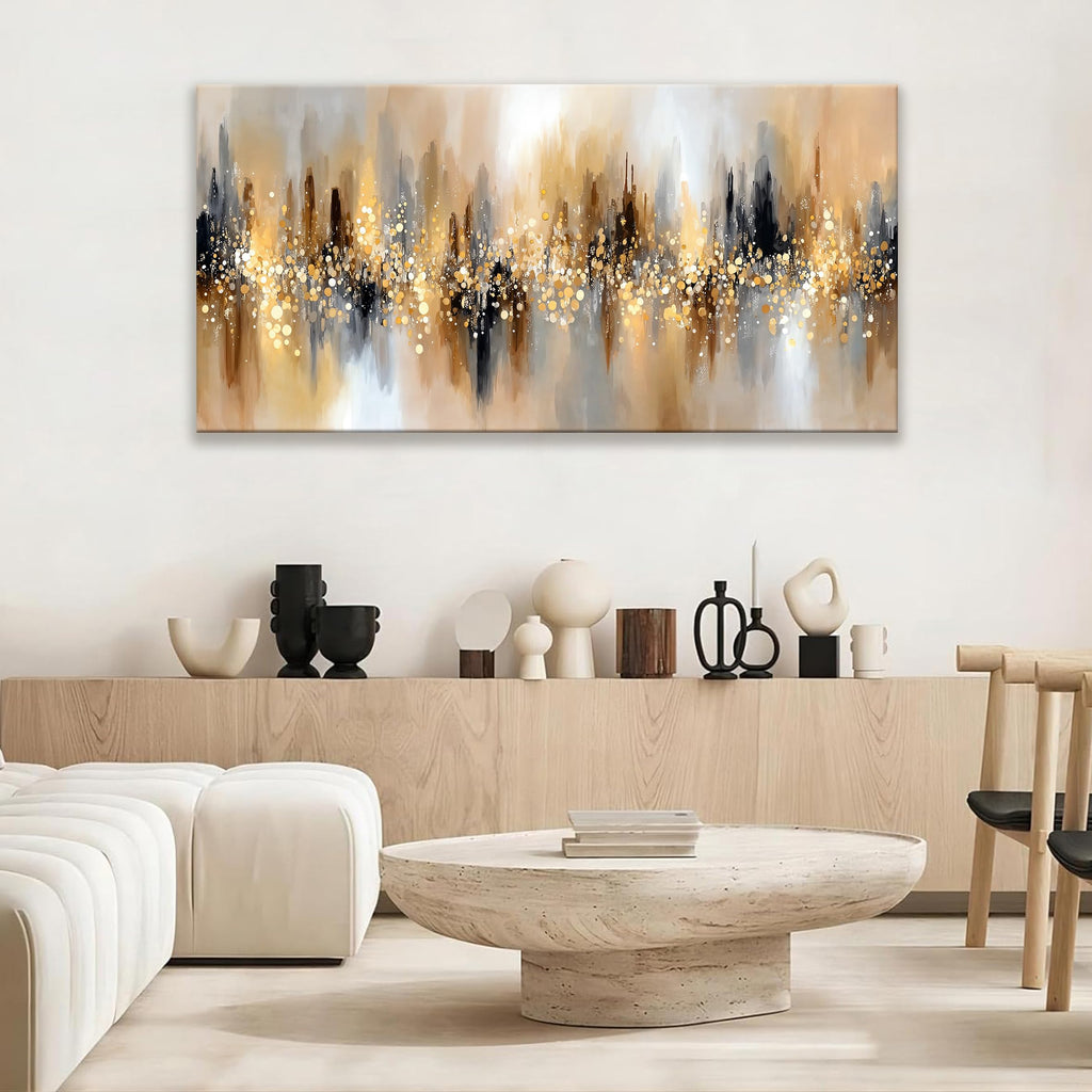 Modern Gold Abstract Wall Art Prints 24x48 ln