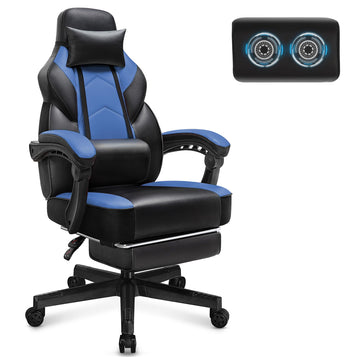 Video Game Chair for Adults, Gaming Chair with Footrest, Big and Tall Computer Chair with Massage Lumbar Support