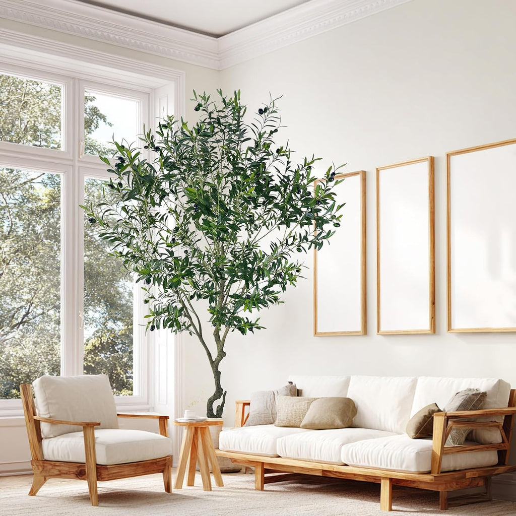 8ft Artificial Olive Tree Potted Plant