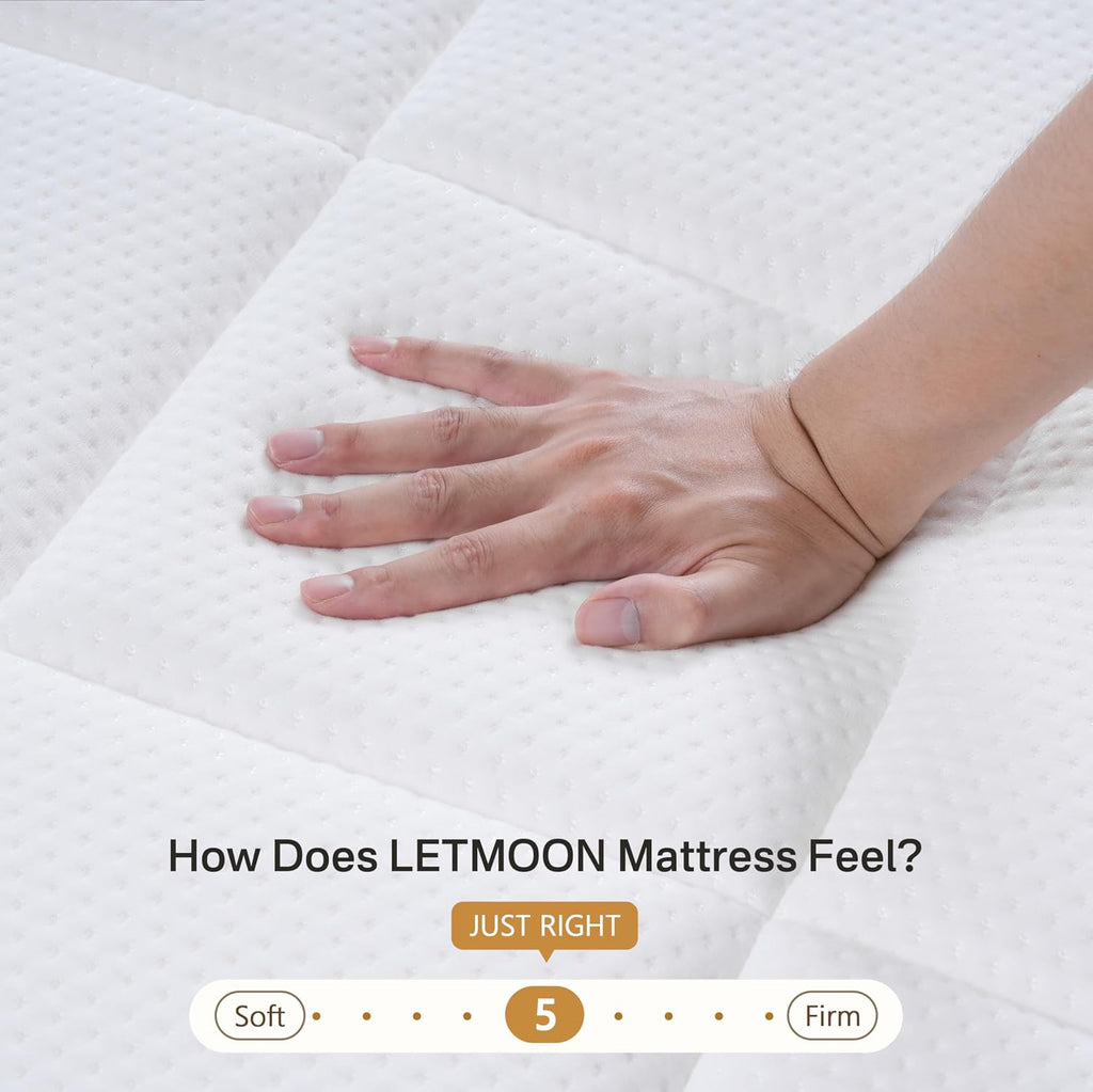 Luxury California King Mattress, Hybrid 14 Inch Cal King Mattress in a box | Cooling Gel Memory Foam Mattress, Motion