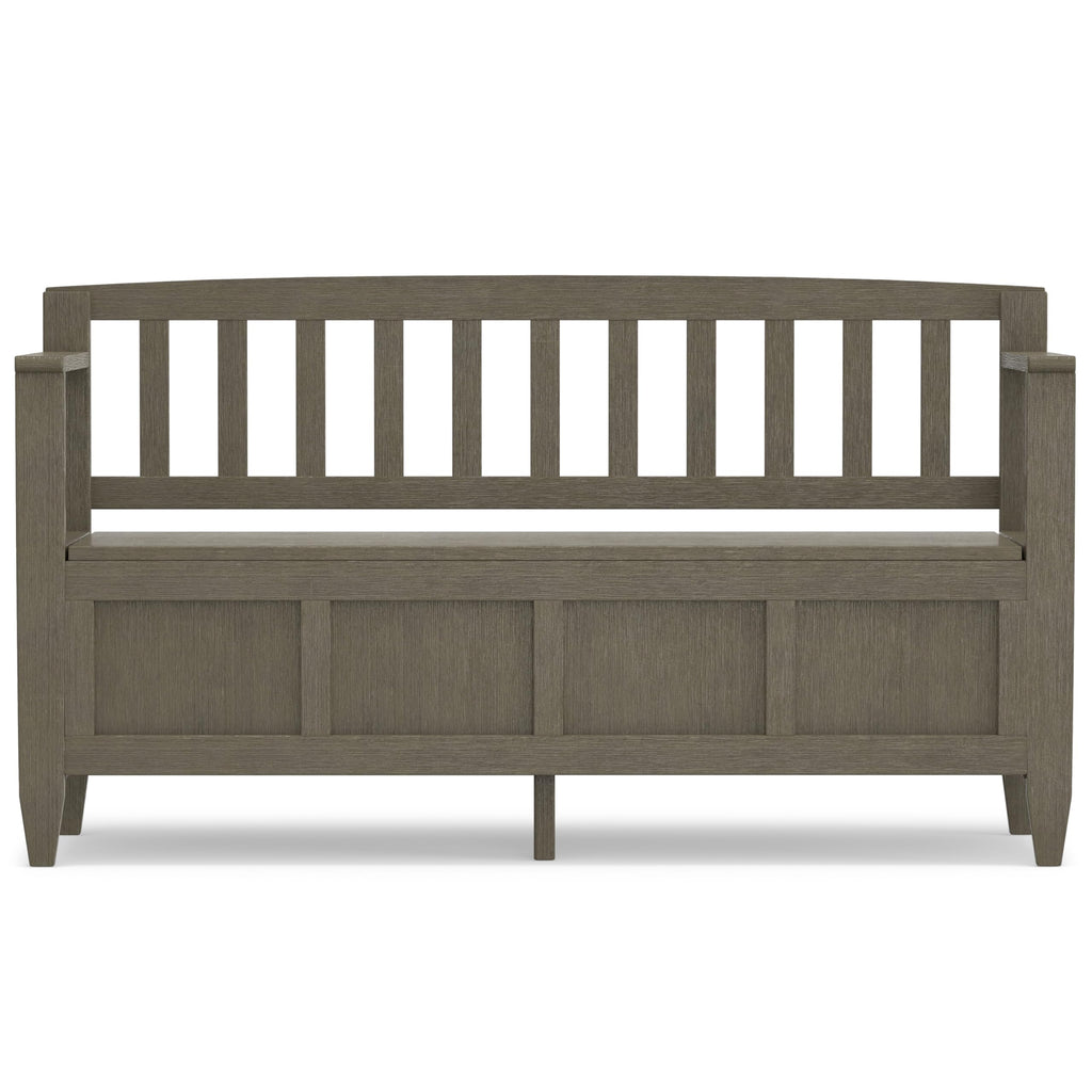 Brooklyn 48" Wide Solid Wood Storage Bench in Farmhouse Grey