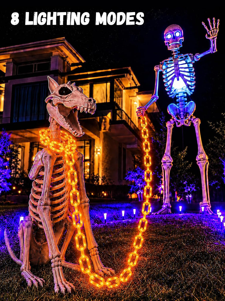 Battery Halloween Chain Lights, 10 FT 160 LED Orange Light-Up Plastic Timer