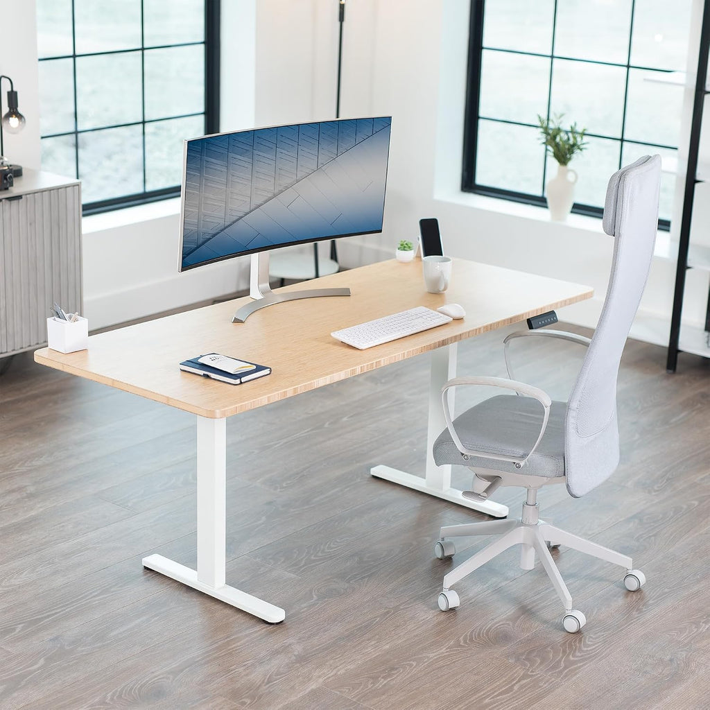Heavy Duty Dual Motor Electric Sit Stand Desk Frame, 220 lbs Capacity, Fits up to 77 x 43 inch Tops, Memory