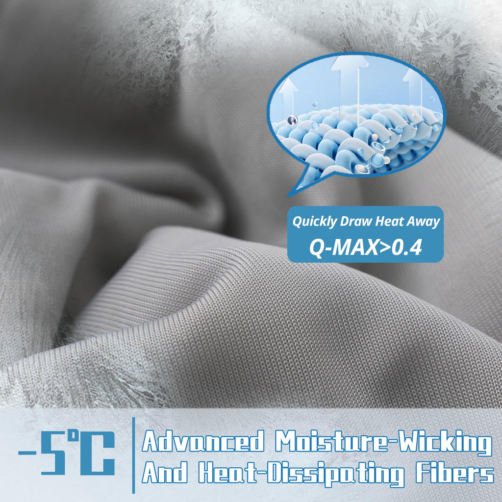 Cooling Comforter Queen Size, Grey Cooling Blanket for Hot Sleeper