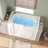 Floridian 55" x 33" Walk-in Whirlpool Bathtub with 16 Air Water SPA Jets and Left-Side Door Opening and Quick Fill