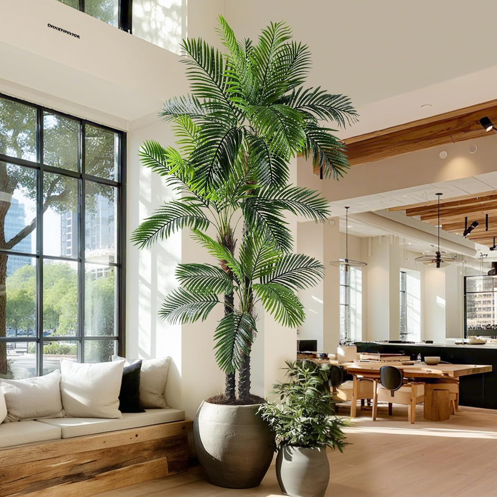 9.1FT Artificial Phoenix Palm Tree Artificial Plants Indoor Outdoor Large Faux Coconut Silk Palm Tree Tropical Fake