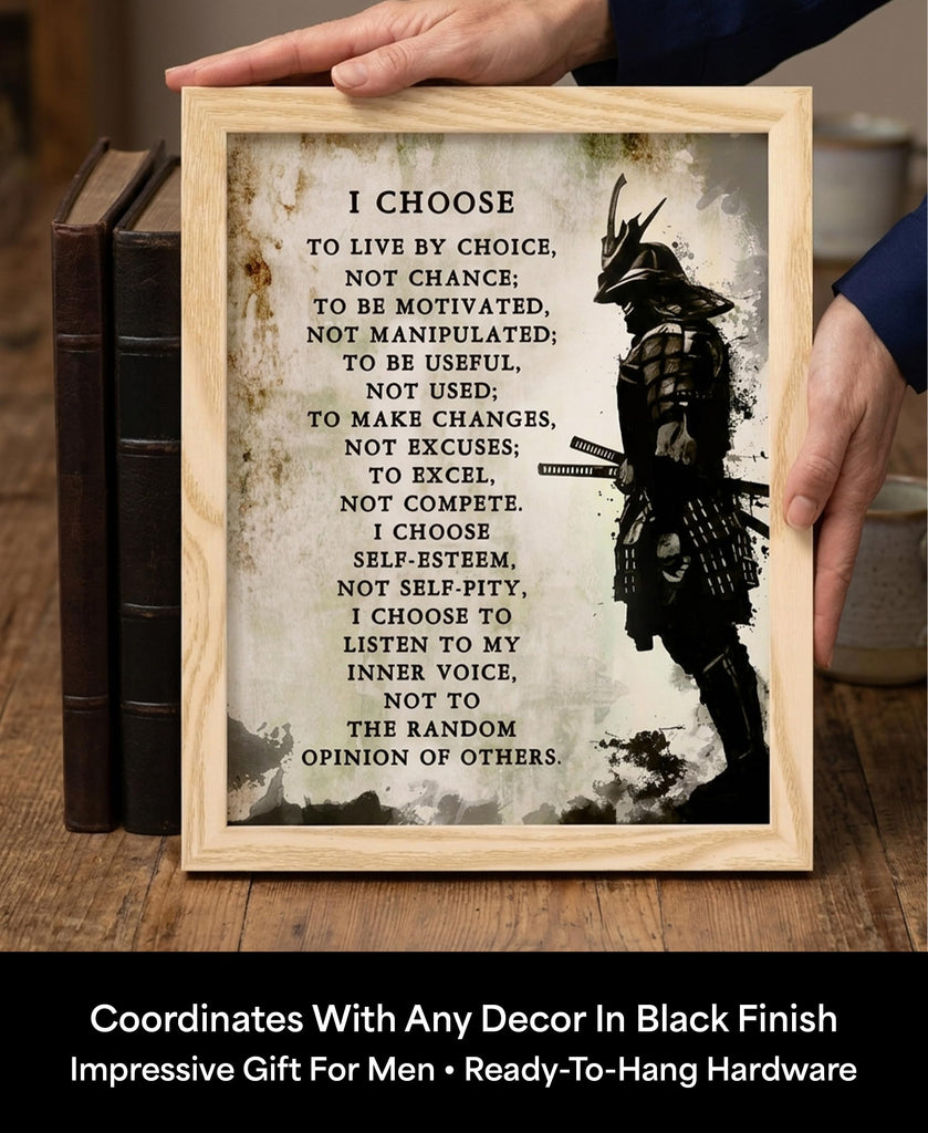 I Choose Samurai Wall Art, 11x14 Framed