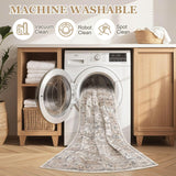 Area Rug 9x12 Washable Vintage - Soft Traditional Rugs